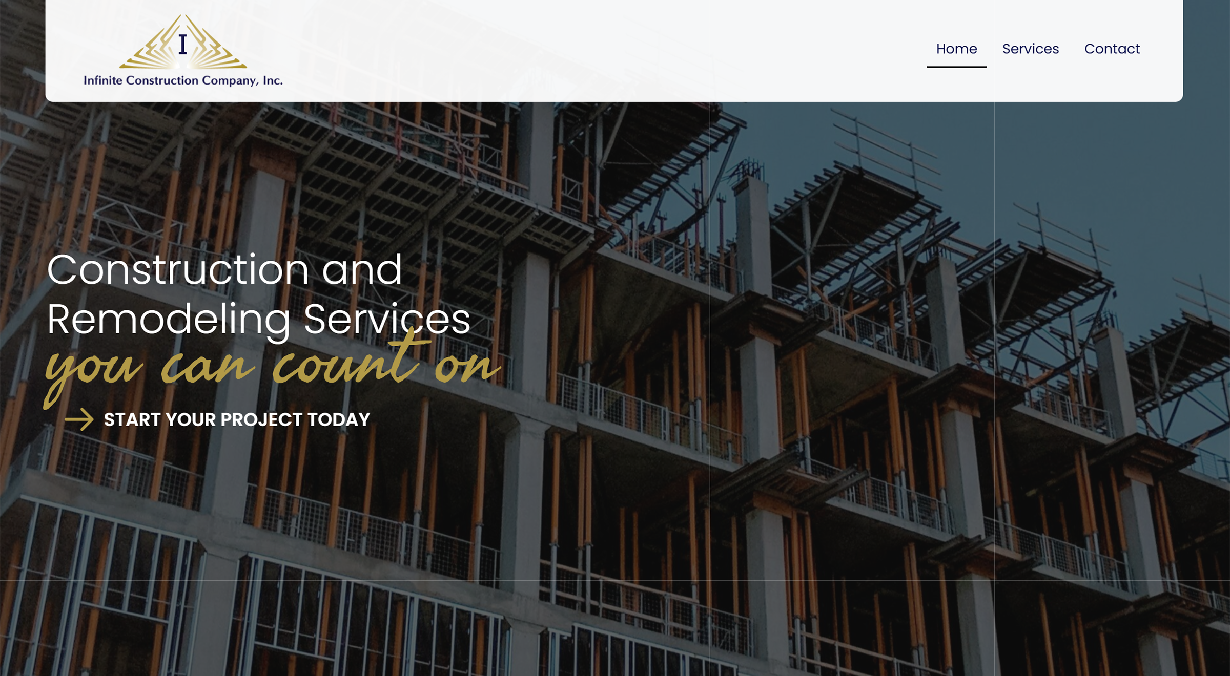Infinite Construction homepage