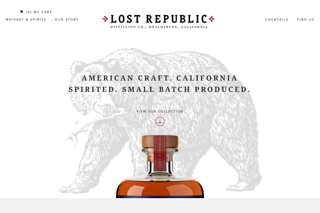 Lost Republic Distillery homepage